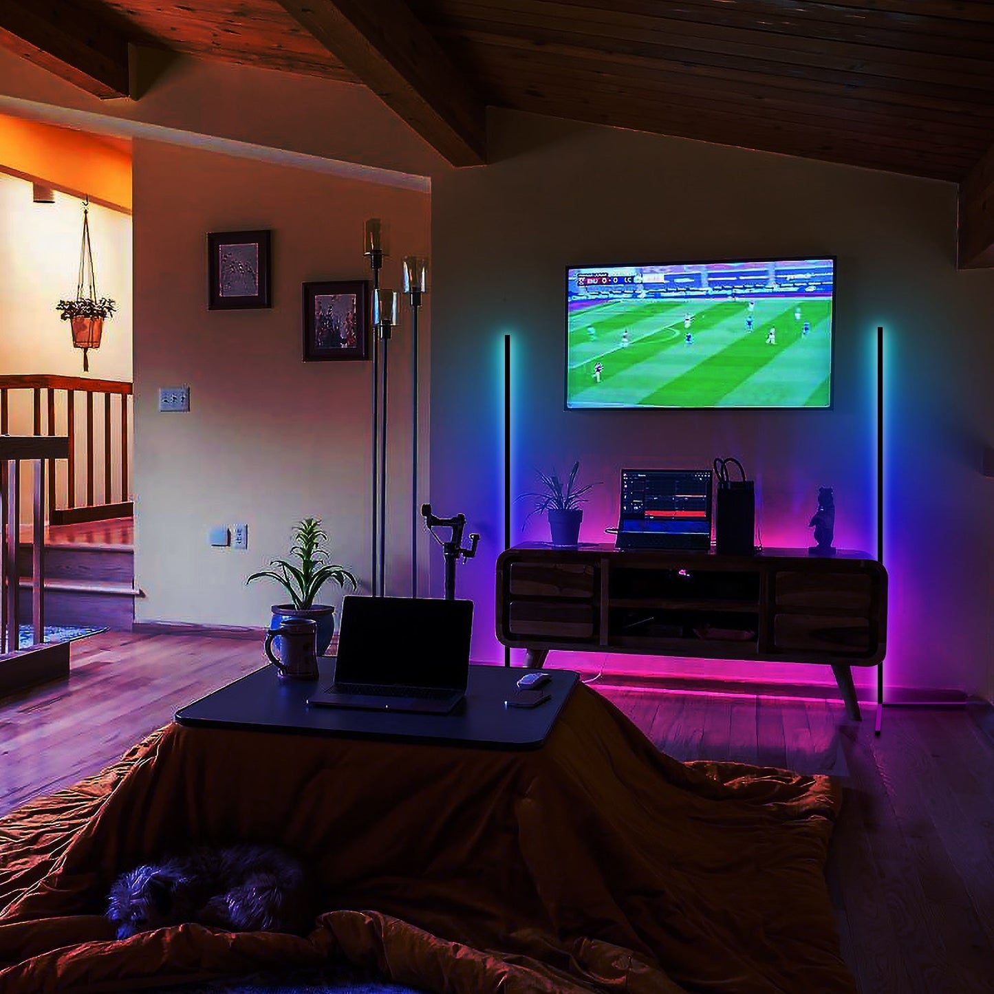 RGB LED Corner Floor Lamps